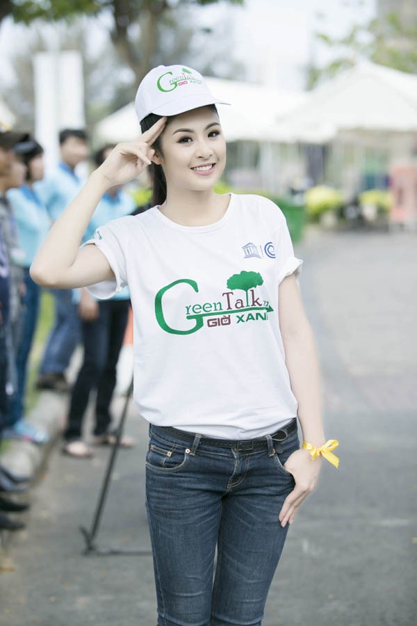 Ngọc Hân tươi tắn hưởng ứng Giờ Trái đất 2014 - ảnh 2